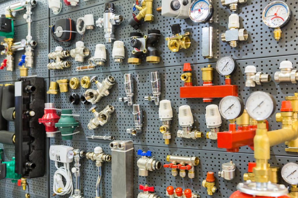 Plumbing equipment pressure sensors and thermostat